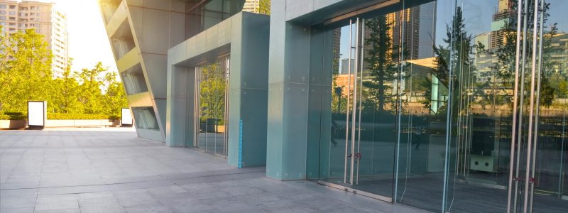 exterior of modern buildings